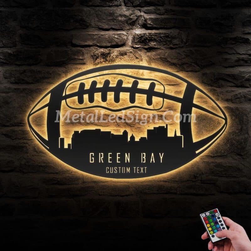 Custom-Green-Bay-Skyline-American-Football-Metal-Wall-Art-Led-Light-Images-1