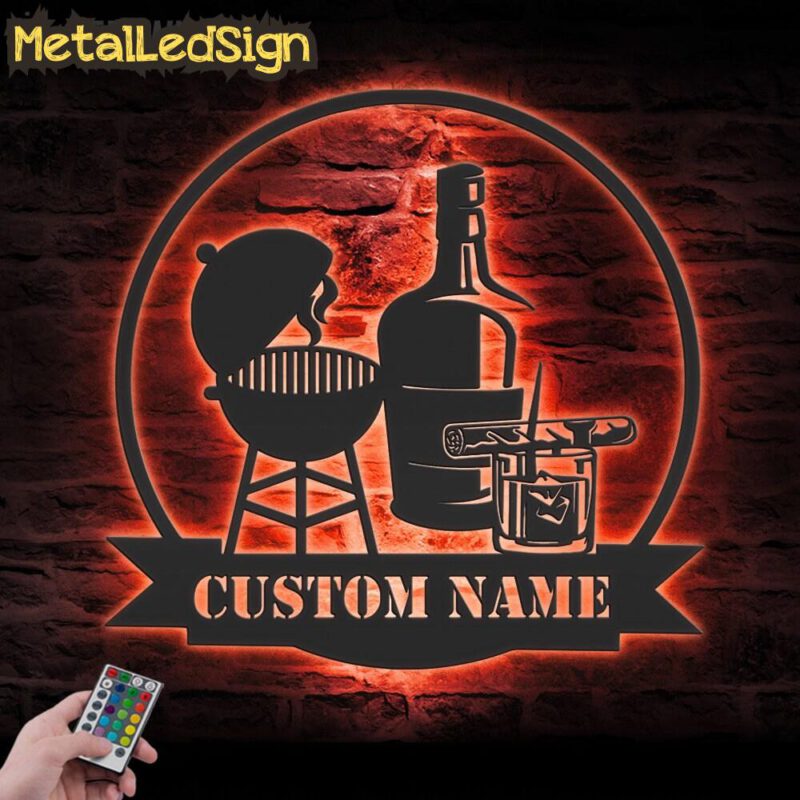 Custom-Grill-Bourbon-Cigar-Metal-Wall-Art-LED-Light-5.jpg