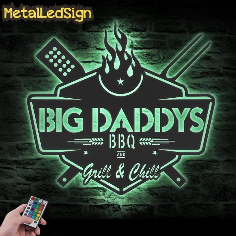 Custom-GrillFather-Grill-And-Chill-Metal-Wall-Art-LED-Light-7.jpg