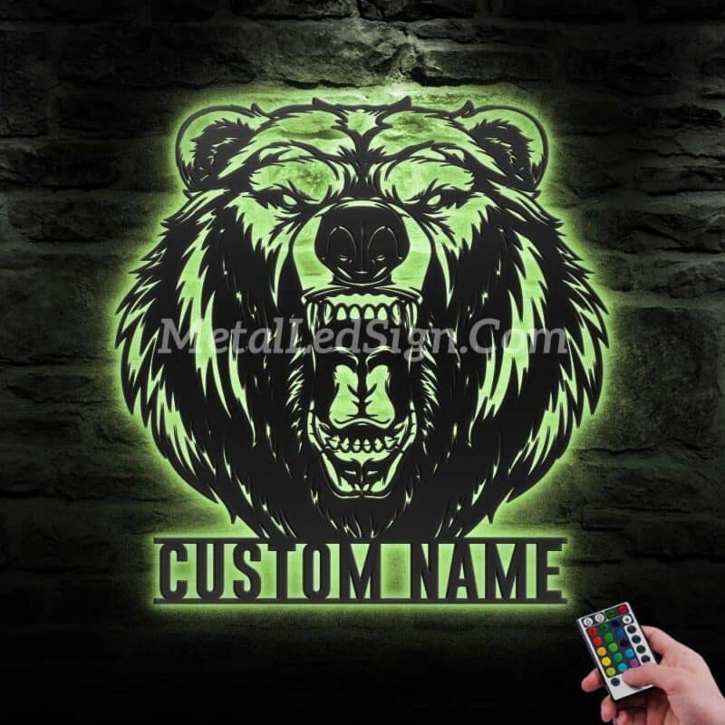 Custom-Grizzly-Bear-Metal-Wall-Art-Led-Light-5-2