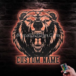 Custom-Grizzly-Bear-Metal-Wall-Art-Led-Light-6