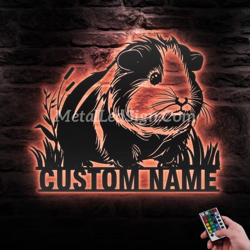 Custom-Guinea-Pig-Metal-Wall-Art-Led-Light-5-1