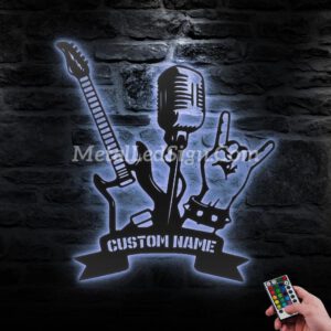 Custom-Guitar-And-Micro-Metal-Wall-Art-Led-Light-1