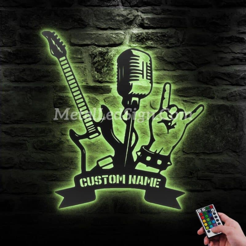 Custom-Guitar-And-Micro-Metal-Wall-Art-Led-Light-3-1