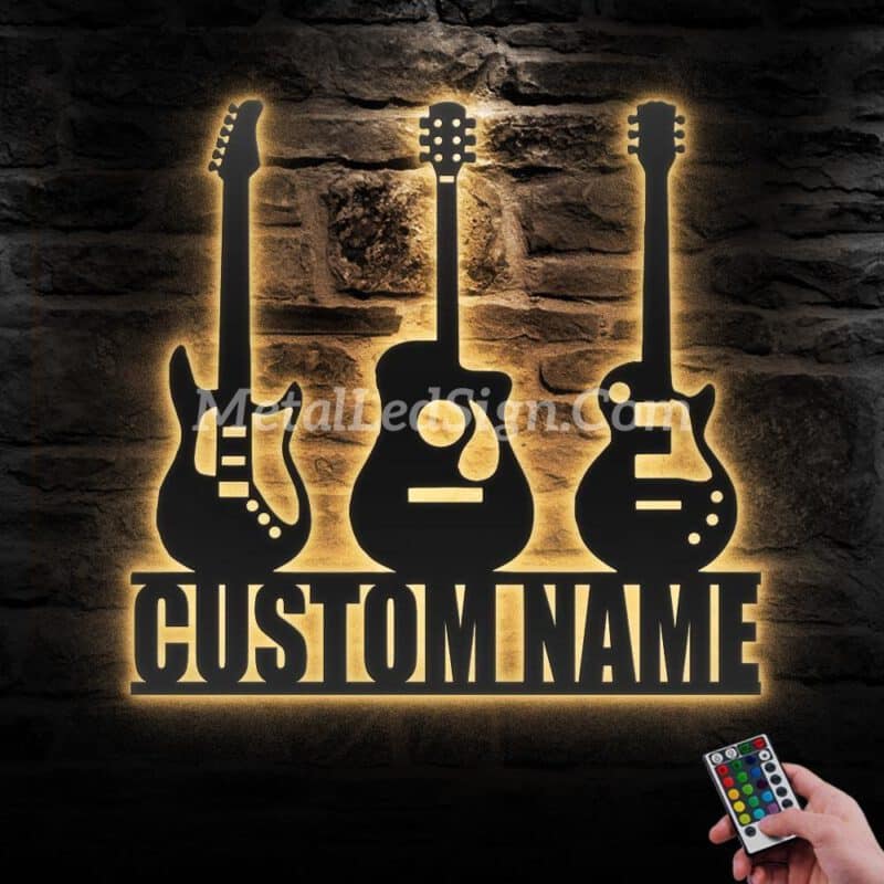 Custom-Guitar-Metal-Wall-Art-Led-Light-Images-2