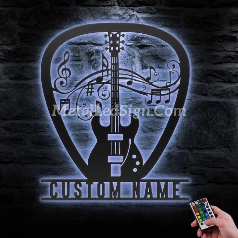 Custom-Guitar-Pick-Metal-Wall-Art-Led-Light-1-2