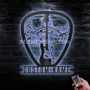 Custom-Guitar-Pick-Metal-Wall-Art-Led-Light-1