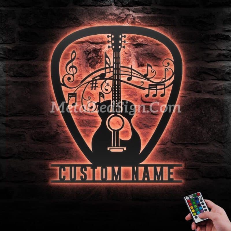 Custom-Guitar-Pick-Metal-Wall-Art-Led-Light-2-1