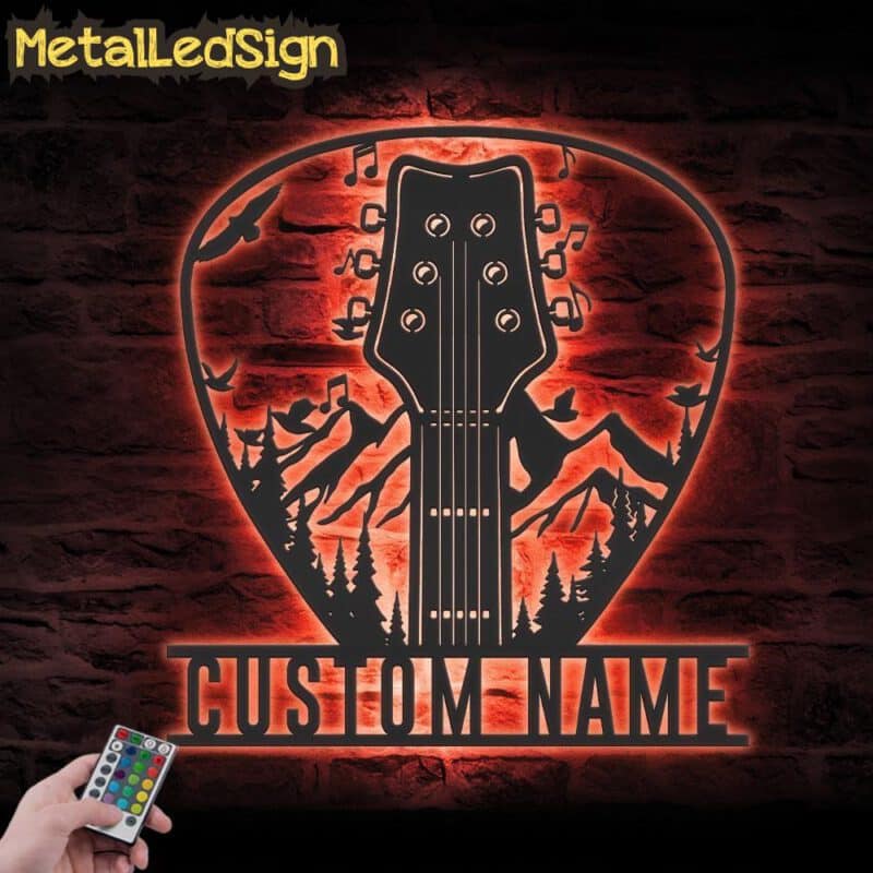 Custom-Guitar-Pick-Mountain-Forest-Metal-Wall-Art-LED-Light-5.jpg