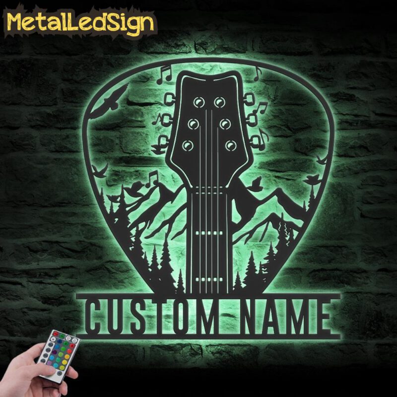 Custom-Guitar-Pick-Mountain-Forest-Metal-Wall-Art-LED-Light-7.jpg