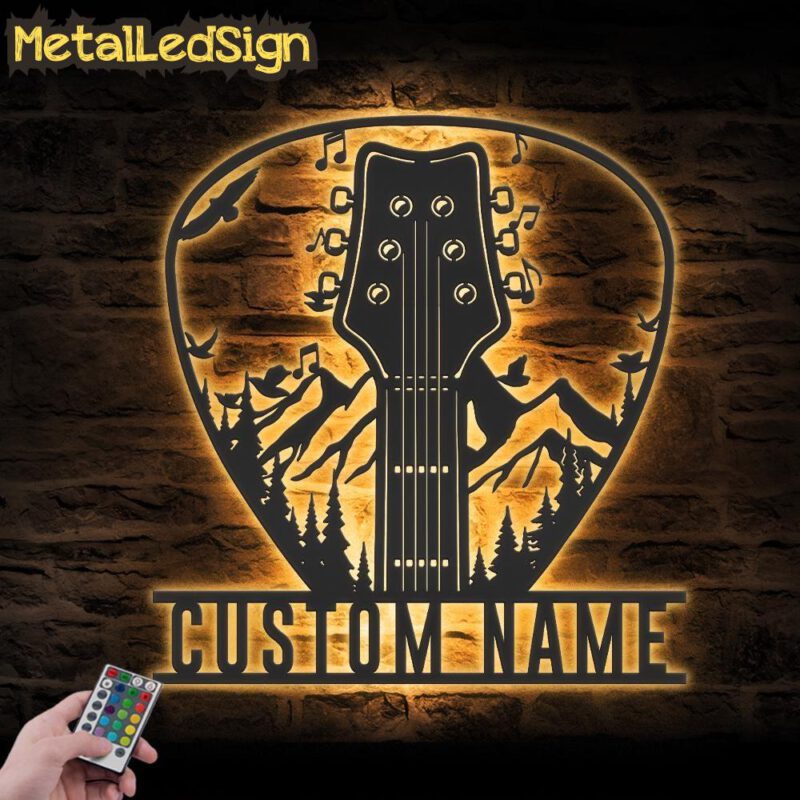 Custom-Guitar-Pick-Mountain-Forest-Metal-Wall-Art-LED-Light-Images.jpg