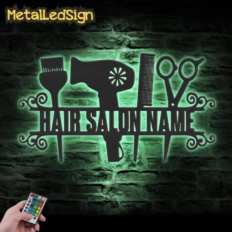 Custom-Hair-Salon-Metal-Wall-Art-Led-Light-1-7