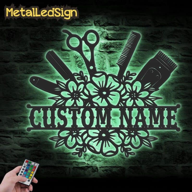 Custom-Hair-Salon-Metal-Wall-Art-Led-Light-7-7