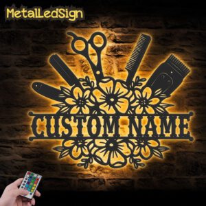 Custom-Hair-Salon-Metal-Wall-Art-Led-Light-Images-7