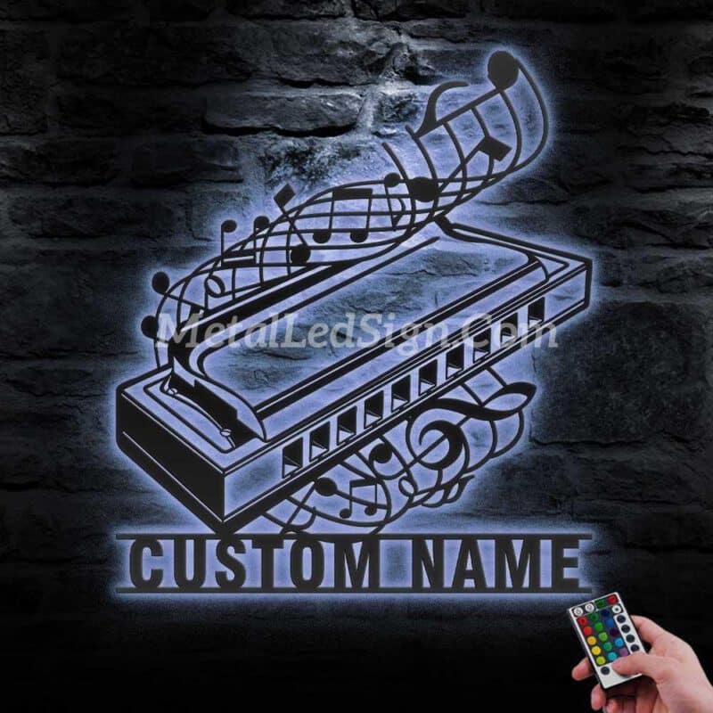 Custom-Harmonica-Musical-Instrument-Metal-Wall-Art-Led-Light-3-1