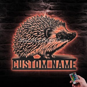 Custom-Hedgehog-Metal-Wall-Art-Led-Light-6