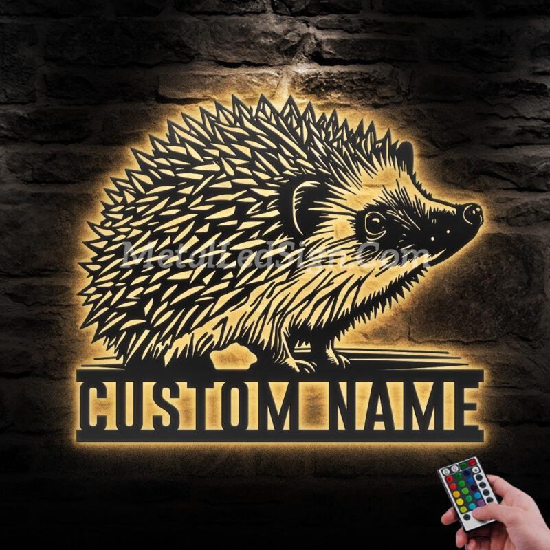 Custom-Hedgehog-Metal-Wall-Art-Led-Light-Images-1