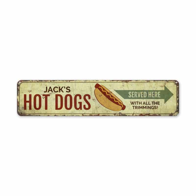 Custom-Hot-Dog-Sign-Premium-Quality-Rustic-Metal-Sign-2