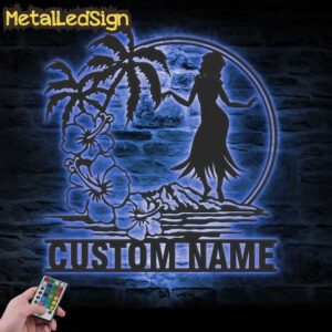 Custom-Hula-Dancer-Hawaiian-Flower-Scene-Metal-Wall-Art-LED-Lights-3.jpg