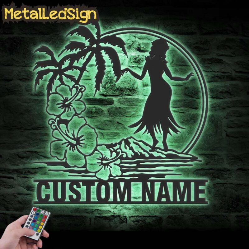 Custom-Hula-Dancer-Hawaiian-Flower-Scene-Metal-Wall-Art-LED-Lights-7.jpg