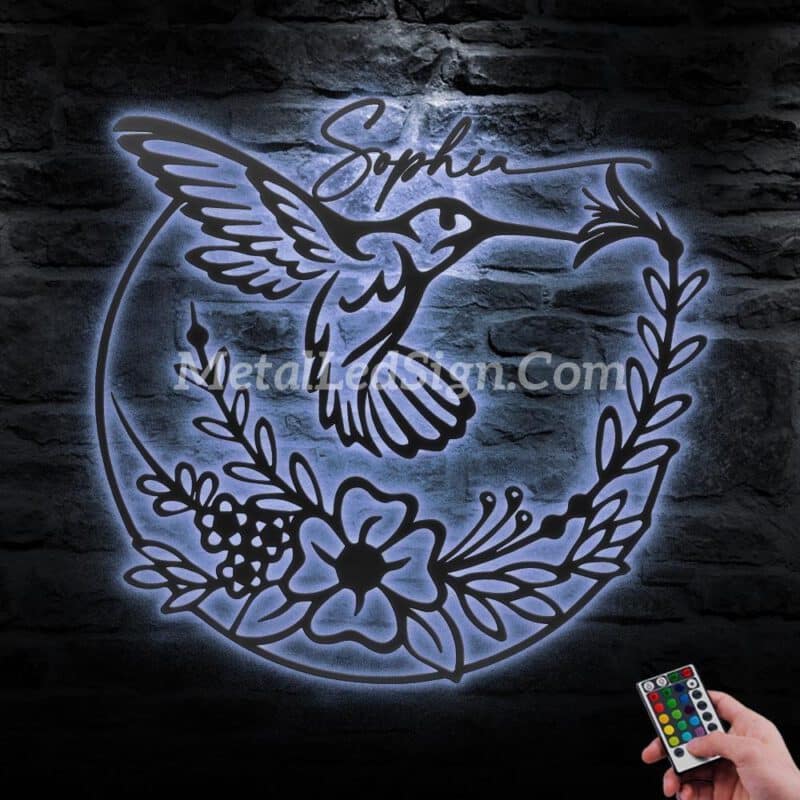 Custom-Hummingbird-Metal-Wall-Art-Led-Light-3-4