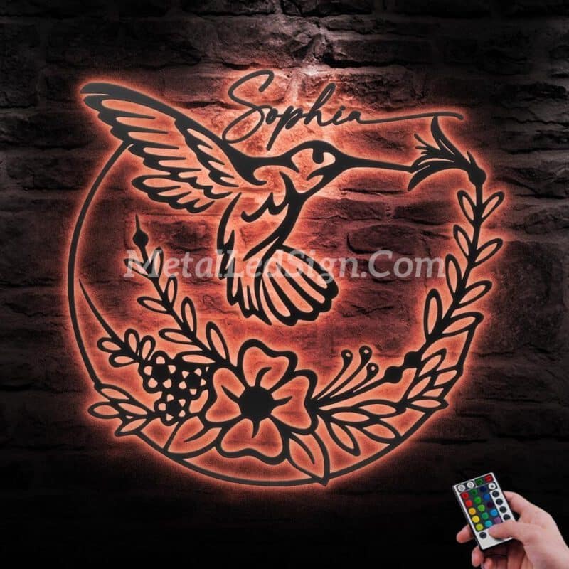 Custom-Hummingbird-Metal-Wall-Art-Led-Light-6-1