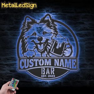 Custom-Husky-Malamute-Mix-Thirsty-Beer-Pub-Metal-Wall-Art-LED-Light-3.jpg