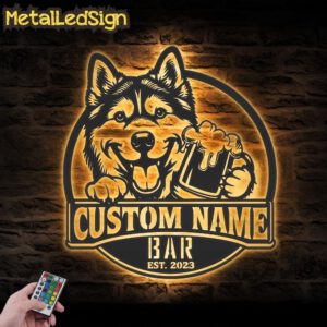 Custom-Husky-Malamute-Mix-Thirsty-Beer-Pub-Metal-Wall-Art-LED-Light-Images-1.jpg