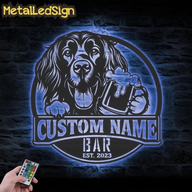 Custom-Irish-Water-Spaniel-Thirsty-Beer-Pub-Metal-Wall-Art-LED-Light-3.jpg