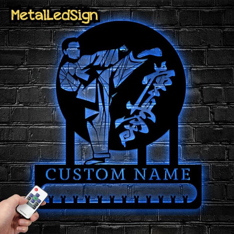 Custom-Karate-Metal-Led-Medal-Hanger-8