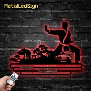 Custom-Karate-Metal-Led-Wall-Hanging-With-Led-Light-2