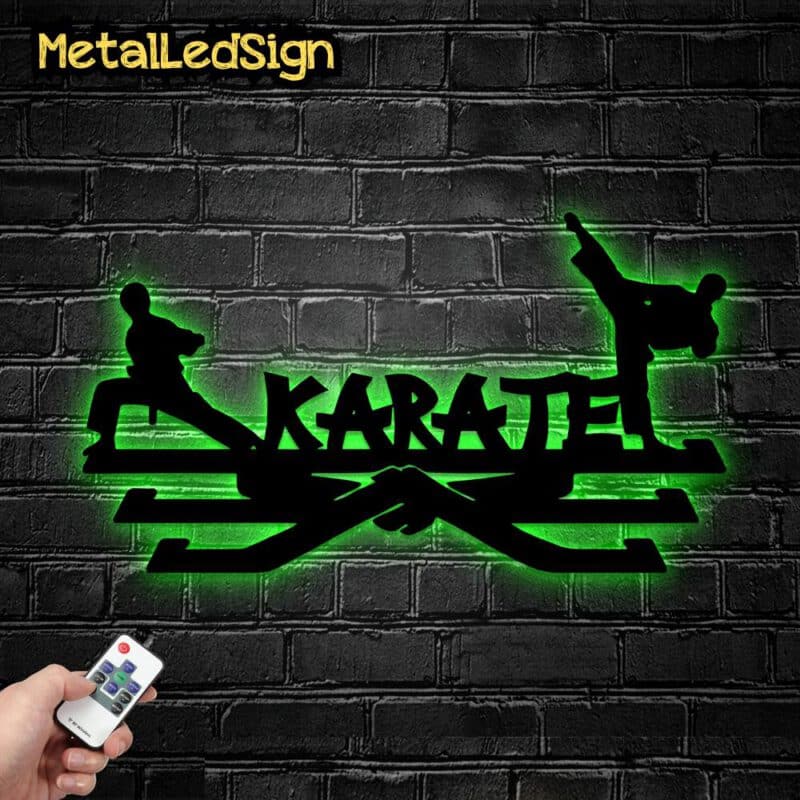 Custom-Karate-Metal-Led-Wall-Hanging-With-Led-Light-6