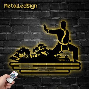 Custom-Karate-Metal-Led-Wall-Hanging-With-Led-Light-Images