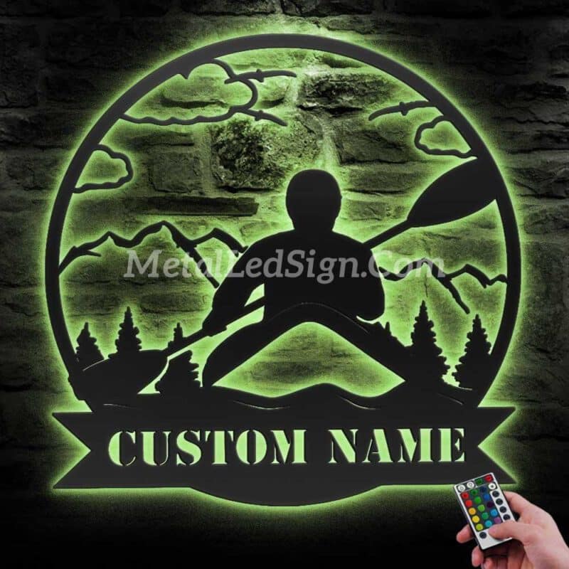 Custom-Kayak-Lake-Life-Metal-Wall-Art-Led-Light-5-1