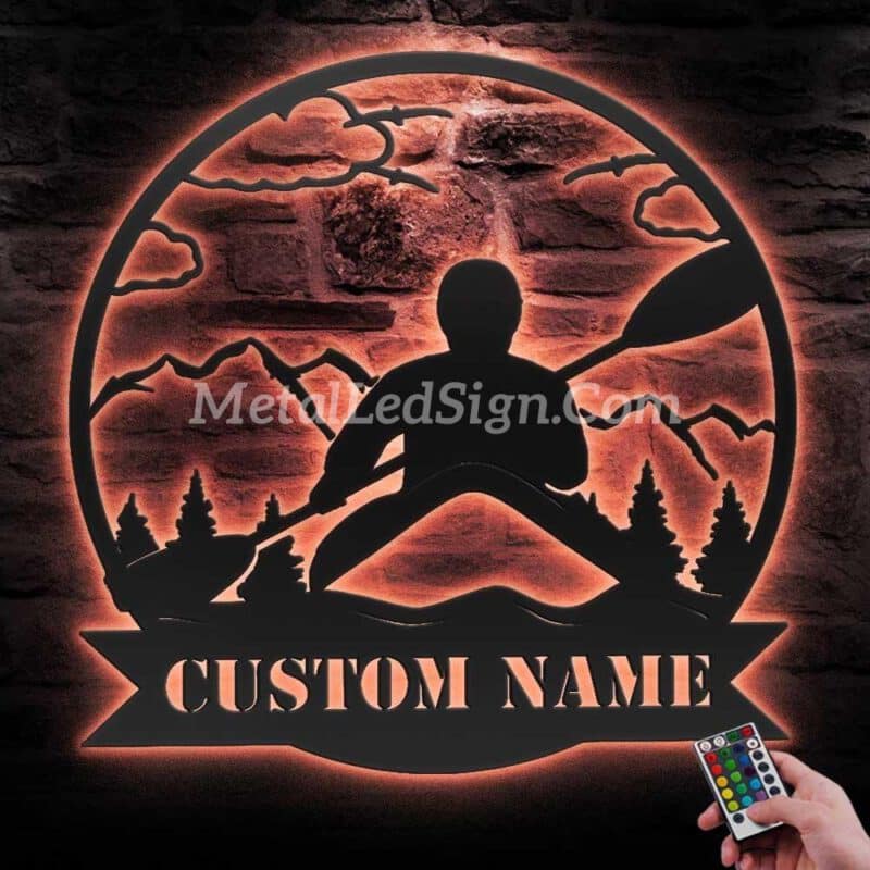 Custom-Kayak-Lake-Life-Metal-Wall-Art-Led-Light-6