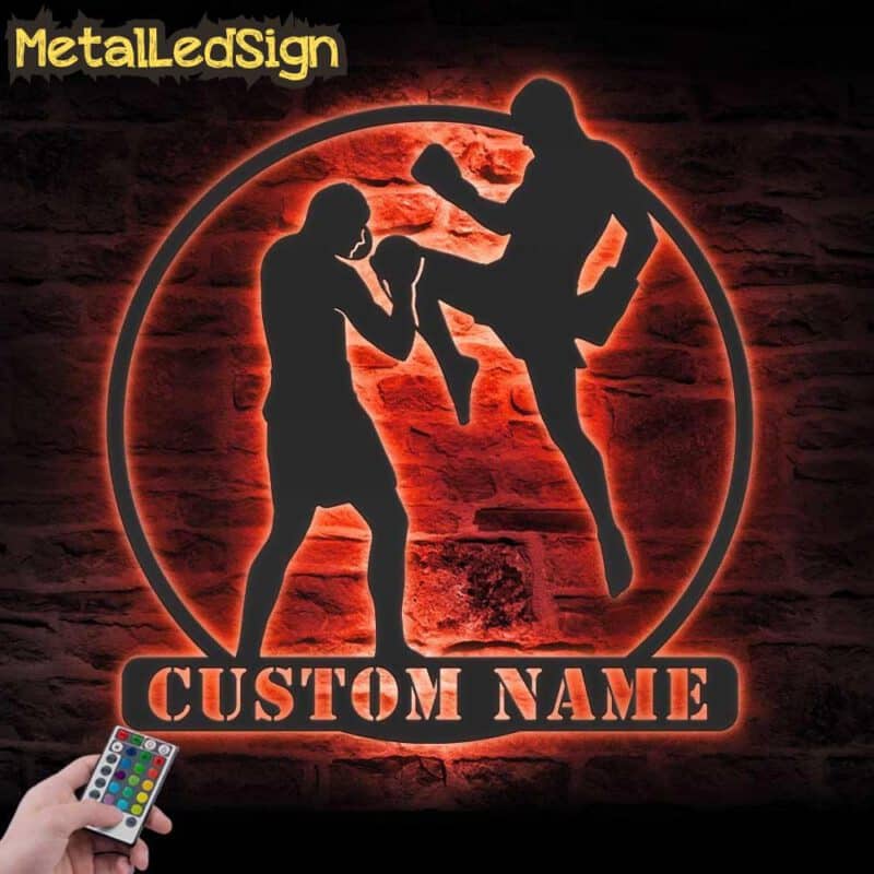 Custom-Kickboxing-Metal-Wall-Art-with-LED-Light-3.jpg