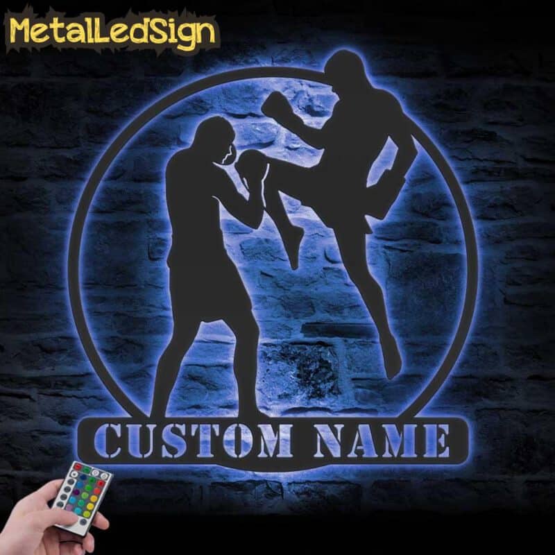 Custom-Kickboxing-Metal-Wall-Art-with-LED-Light-7.jpg