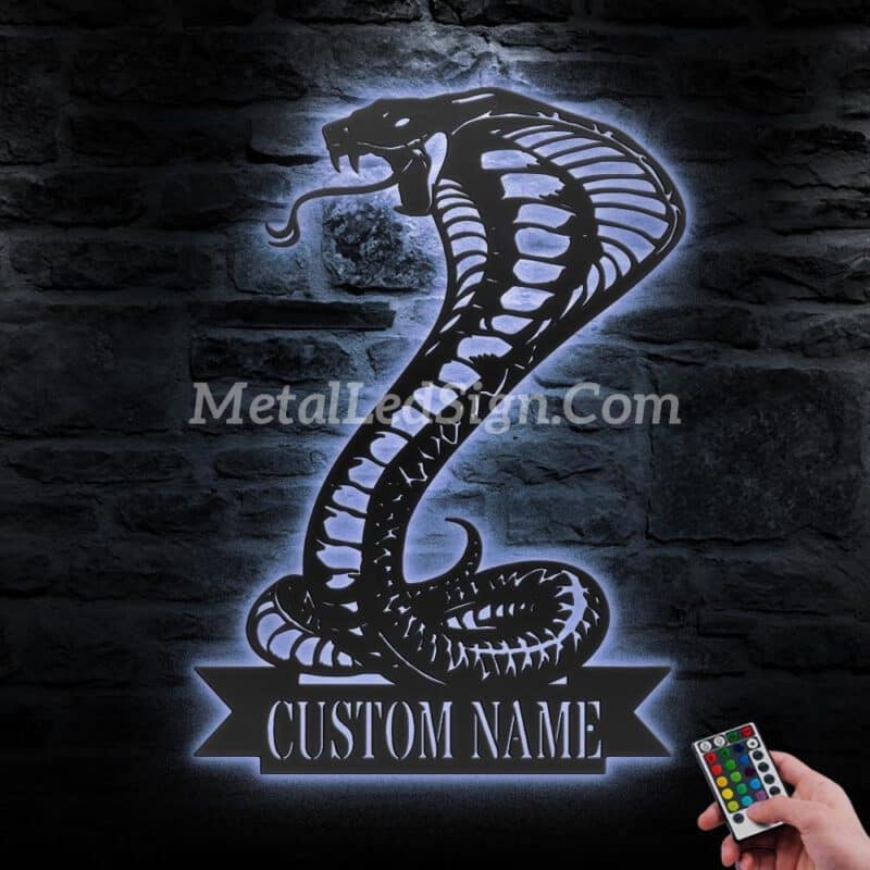 Custom-King-Cobra-Snake-Metal-Wall-Art-Led-Light-3-2