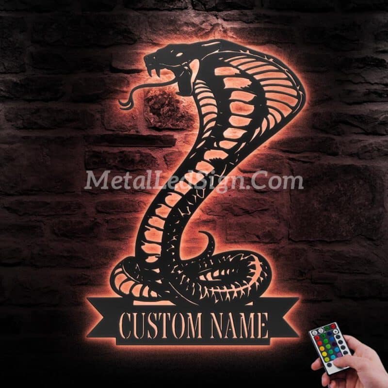 Custom-King-Cobra-Snake-Metal-Wall-Art-Led-Light-5-2