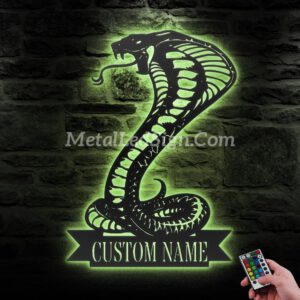 Custom-King-Cobra-Snake-Metal-Wall-Art-Led-Light-6