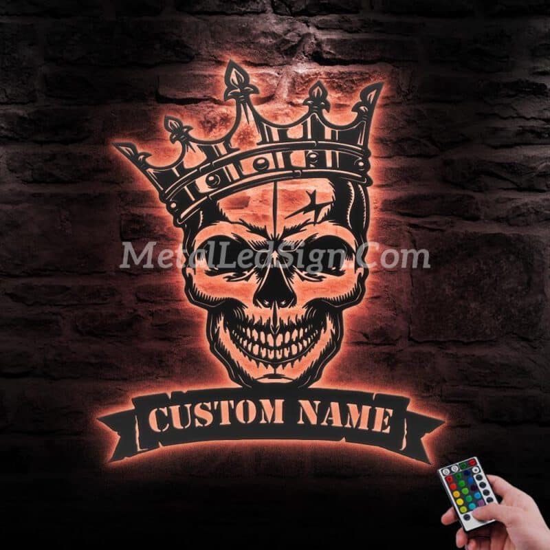 Custom-King-Skeleton-Crown-Metal-Wall-Art-Led-Light-5-1