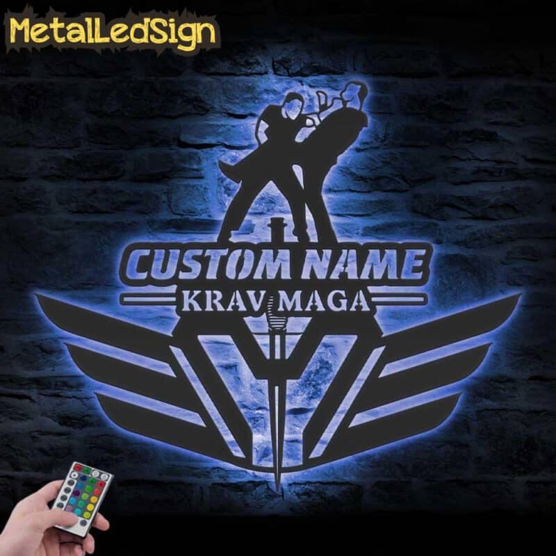 Custom-Krav-Maga-Metal-Wall-Art-with-LED-Light-3.jpg