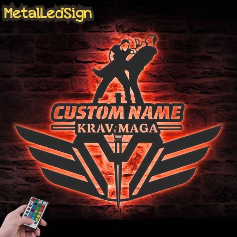 Custom-Krav-Maga-Metal-Wall-Art-with-LED-Light-5.jpg