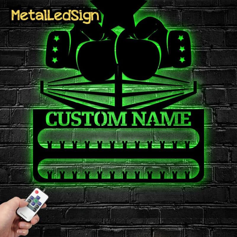 Custom-Led-Boxing-Medal-Hanger-Wall-Art-Led-Light-4