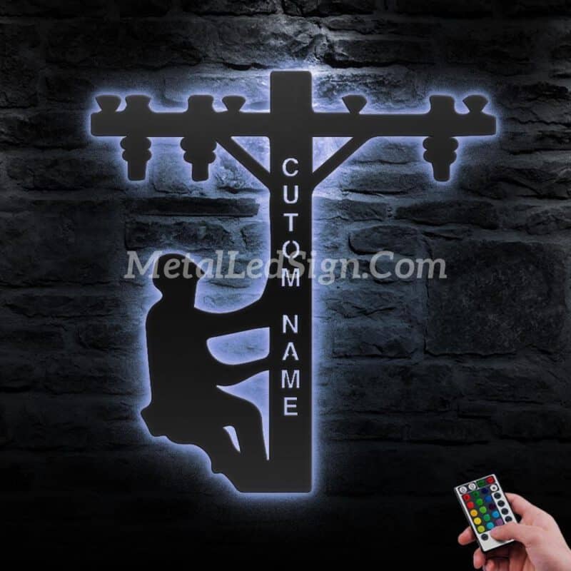 Custom-Lineman-Metal-Wall-Art-Led-Light-3-7