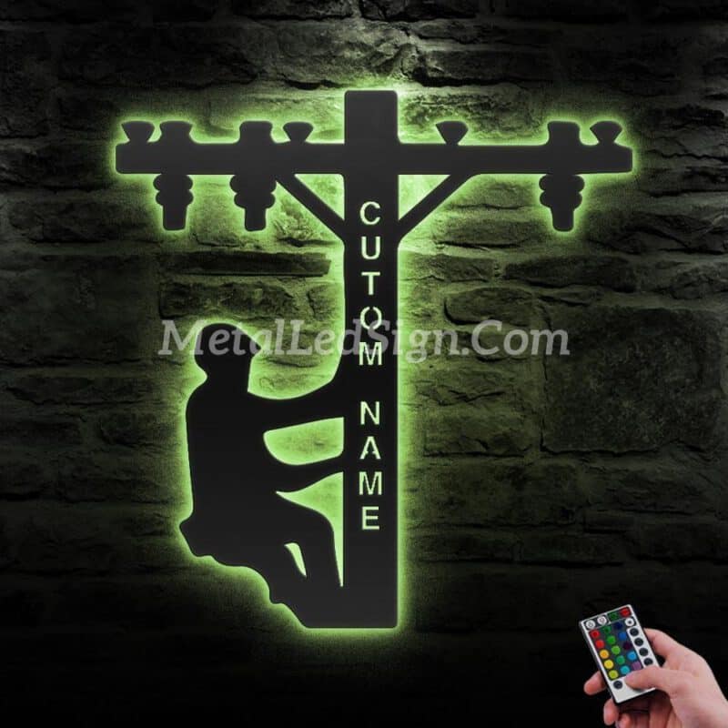 Custom-Lineman-Metal-Wall-Art-Led-Light-5-7