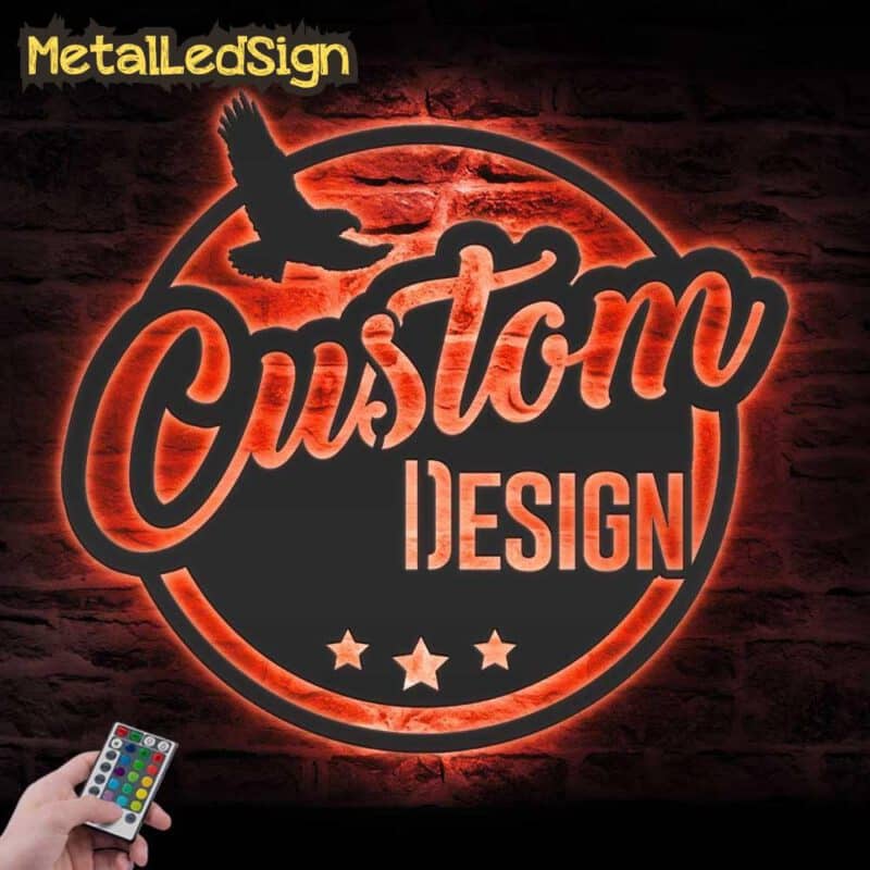 Custom-Logo-Design-Metal-Wall-Art-Led-Light-5