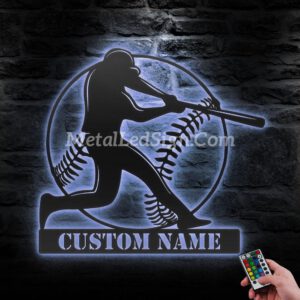 Custom-Man-Baseball-Metal-Wall-Art-Led-Light-3