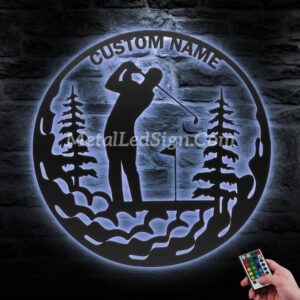 Custom-Man-Golfing-Metal-Wall-Art-Led-Light-3-1