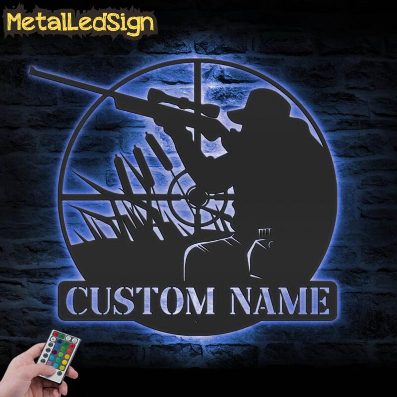 Custom-Man-Hunting-Metal-Wall-Art-LED-Light-3.jpg